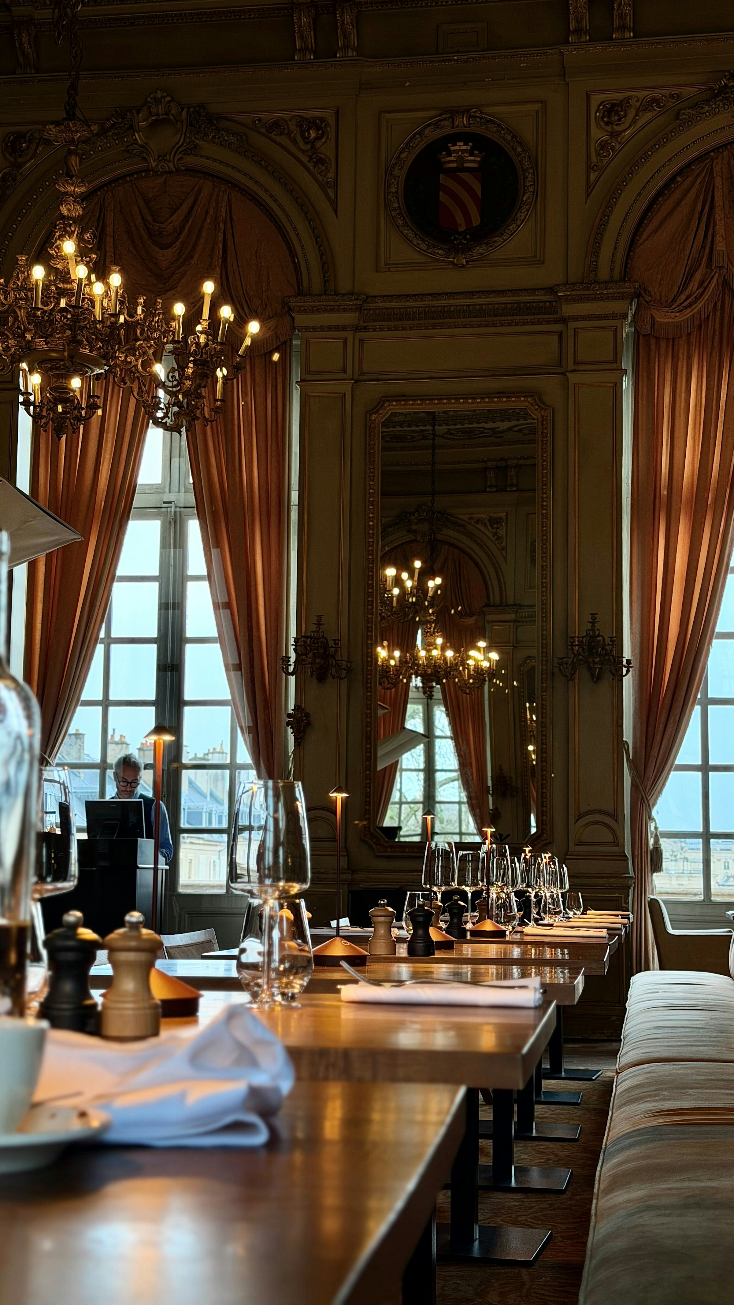 Elegant restaurant dining room