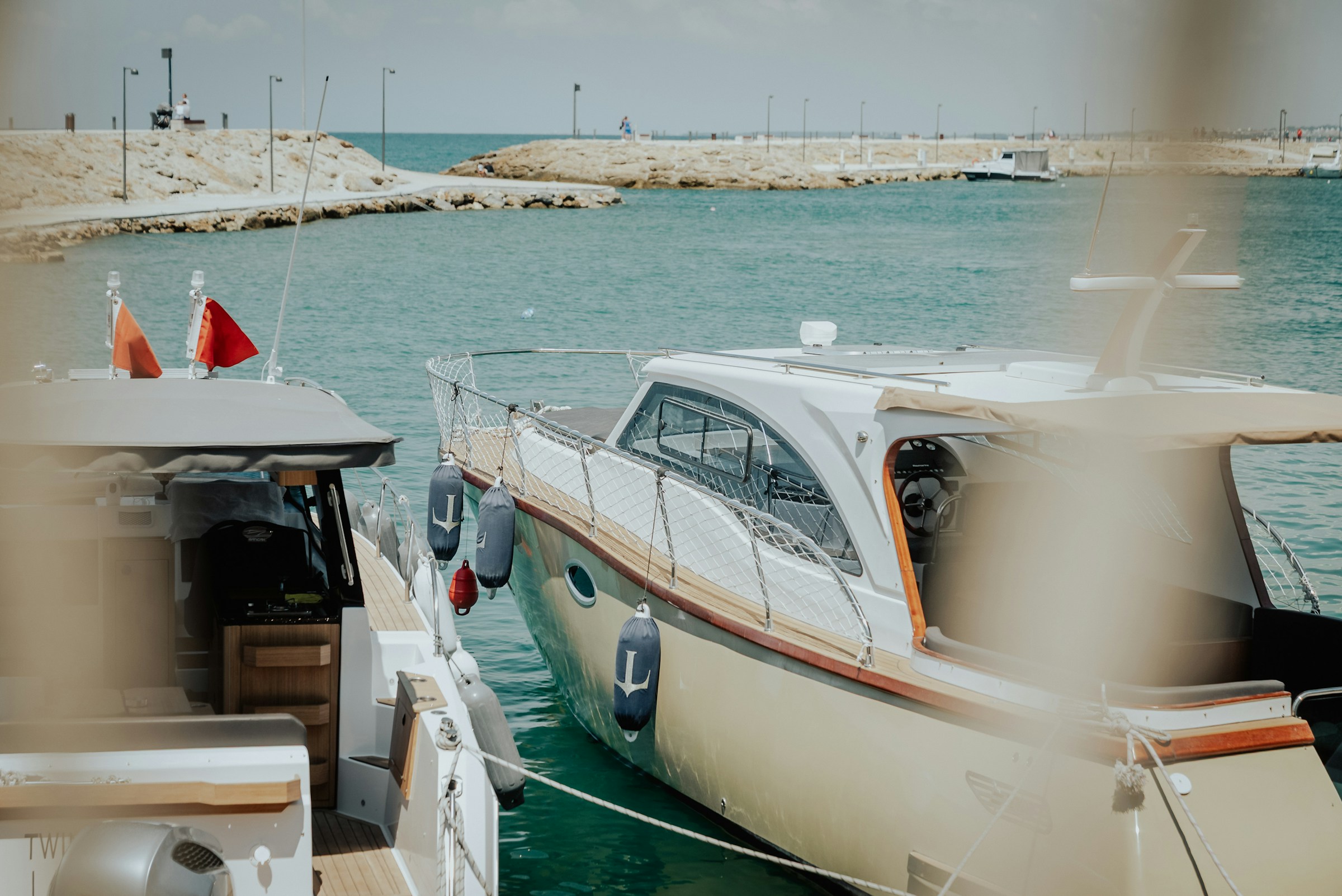 Yachts in a private marina
